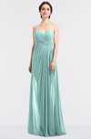 ColsBM Tayler Blue Glass Elegant A-line Spaghetti Sleeveless Zip up Bridesmaid Dresses