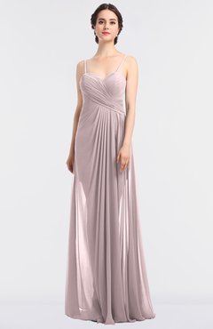 ColsBM Tayler Blush Elegant A-line Spaghetti Sleeveless Zip up Bridesmaid Dresses