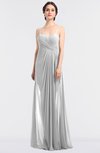 ColsBM Tayler Cloud White Elegant A-line Spaghetti Sleeveless Zip up Bridesmaid Dresses