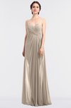 ColsBM Tayler Cream Tan Elegant A-line Spaghetti Sleeveless Zip up Bridesmaid Dresses