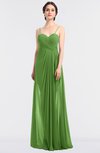 ColsBM Tayler Kiwi Green Elegant A-line Spaghetti Sleeveless Zip up Bridesmaid Dresses
