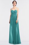 ColsBM Tayler Lake Blue Elegant A-line Spaghetti Sleeveless Zip up Bridesmaid Dresses