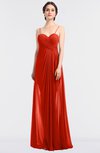 ColsBM Tayler Mandarin Red Elegant A-line Spaghetti Sleeveless Zip up Bridesmaid Dresses