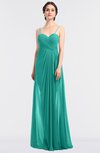 ColsBM Tayler Mint Green Elegant A-line Spaghetti Sleeveless Zip up Bridesmaid Dresses