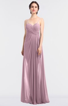 ColsBM Tayler Mist Pink Elegant A-line Spaghetti Sleeveless Zip up Bridesmaid Dresses