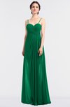 ColsBM Tayler Pepper Green Elegant A-line Spaghetti Sleeveless Zip up Bridesmaid Dresses
