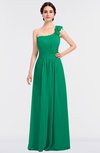 ColsBM Winter Pepper Green Mature A-line Asymmetric Neckline Sleeveless Floor Length Flower Bridesmaid Dresses