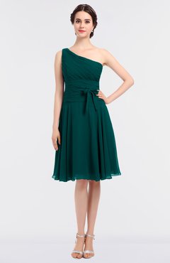 ColsBM Miriam Shaded Spruce Mature A-line Zip up Knee Length Bow Bridesmaid Dresses