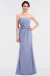 ColsBM Natalee Lavender Romantic A-line Strapless Zip up Floor Length Ruching Bridesmaid Dresses