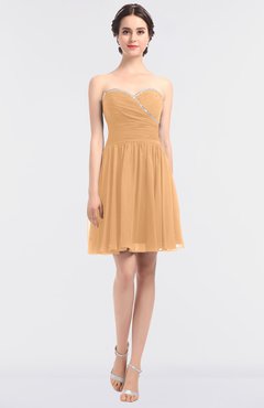 ColsBM Averi Apricot Mature A-line Zip up Mini Beaded Bridesmaid Dresses