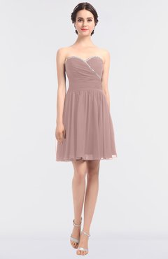 ColsBM Averi Bridal Rose Mature A-line Zip up Mini Beaded Bridesmaid Dresses