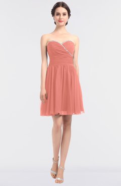 ColsBM Averi Desert Flower Mature A-line Zip up Mini Beaded Bridesmaid Dresses