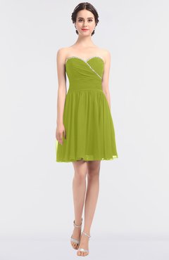 ColsBM Averi Green Oasis Mature A-line Zip up Mini Beaded Bridesmaid Dresses