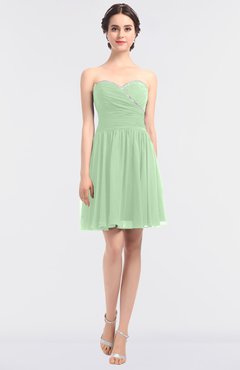 ColsBM Averi Light Green Mature A-line Zip up Mini Beaded Bridesmaid Dresses