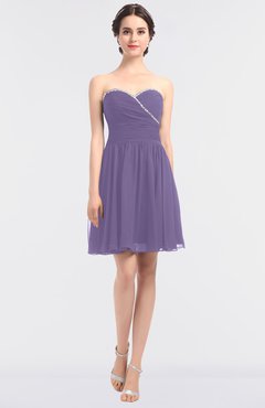 ColsBM Averi Lilac Mature A-line Zip up Mini Beaded Bridesmaid Dresses