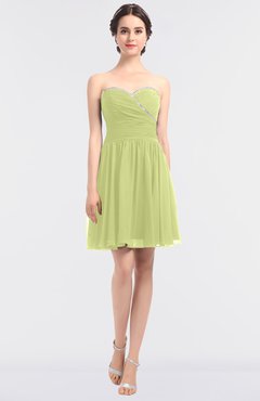 ColsBM Averi Lime Sherbet Mature A-line Zip up Mini Beaded Bridesmaid Dresses