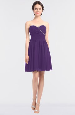 ColsBM Averi Pansy Mature A-line Zip up Mini Beaded Bridesmaid Dresses