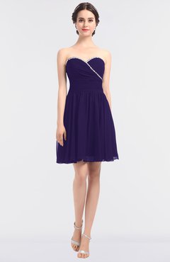 ColsBM Averi Royal Purple Mature A-line Zip up Mini Beaded Bridesmaid Dresses