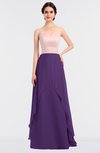 ColsBM Rachel Dark Purple Mature A-line Strapless Zip up Sweep Train Plainness Bridesmaid Dresses
