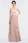 ColsBM Rachel Dusty Rose Mature A-line Strapless Zip up Sweep Train Plainness Bridesmaid Dresses