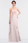 ColsBM Rachel Light Pink Mature A-line Strapless Zip up Sweep Train Plainness Bridesmaid Dresses