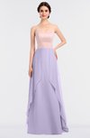ColsBM Rachel Light Purple Mature A-line Strapless Zip up Sweep Train Plainness Bridesmaid Dresses