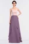ColsBM Rachel Mauve Mature A-line Strapless Zip up Sweep Train Plainness Bridesmaid Dresses