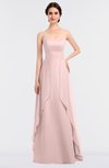 ColsBM Rachel Pastel Pink Mature A-line Strapless Zip up Sweep Train Plainness Bridesmaid Dresses