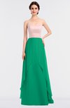 ColsBM Rachel Pepper Green Mature A-line Strapless Zip up Sweep Train Plainness Bridesmaid Dresses