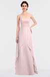 ColsBM Rachel Petal Pink Mature A-line Strapless Zip up Sweep Train Plainness Bridesmaid Dresses