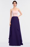 ColsBM Rachel Royal Purple Mature A-line Strapless Zip up Sweep Train Plainness Bridesmaid Dresses
