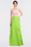 ColsBM Rachel Sharp Green Mature A-line Strapless Zip up Sweep Train Plainness Bridesmaid Dresses