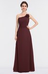 ColsBM Kendra Burgundy Elegant Asymmetric Neckline Sleeveless Floor Length Flower Bridesmaid Dresses