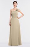 ColsBM Kendra Champagne Elegant Asymmetric Neckline Sleeveless Floor Length Flower Bridesmaid Dresses