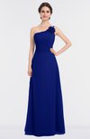 ColsBM Kendra Electric Blue Elegant Asymmetric Neckline Sleeveless Floor Length Flower Bridesmaid Dresses