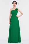 ColsBM Kendra Green Elegant Asymmetric Neckline Sleeveless Floor Length Flower Bridesmaid Dresses