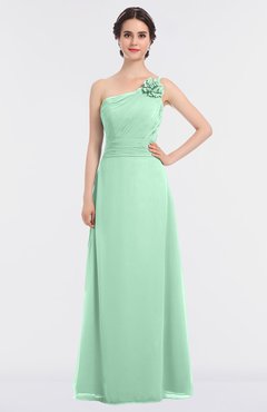 ColsBM Kendra Honeydew Elegant Asymmetric Neckline Sleeveless Floor Length Flower Bridesmaid Dresses