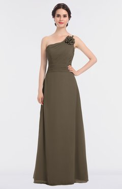 ColsBM Kendra Otter Elegant Asymmetric Neckline Sleeveless Floor Length Flower Bridesmaid Dresses