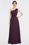 ColsBM Kendra Plum Elegant Asymmetric Neckline Sleeveless Floor Length Flower Bridesmaid Dresses