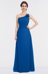 ColsBM Kendra Royal Blue Elegant Asymmetric Neckline Sleeveless Floor Length Flower Bridesmaid Dresses
