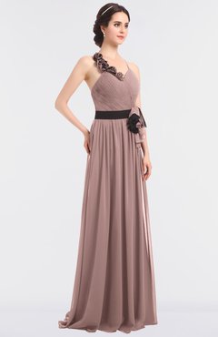 ColsBM Ivanna Blush Pink Elegant A-line Halter Sleeveless Floor Length Flower Bridesmaid Dresses