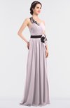ColsBM Ivanna Blush Elegant A-line Halter Sleeveless Floor Length Flower Bridesmaid Dresses