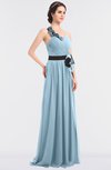 ColsBM Ivanna Ice Blue Elegant A-line Halter Sleeveless Floor Length Flower Bridesmaid Dresses