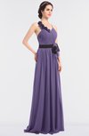 ColsBM Ivanna Lilac Elegant A-line Halter Sleeveless Floor Length Flower Bridesmaid Dresses