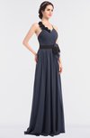 ColsBM Ivanna Nightshadow Blue Elegant A-line Halter Sleeveless Floor Length Flower Bridesmaid Dresses