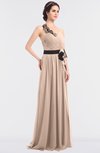 ColsBM Ivanna Peach Puree Elegant A-line Halter Sleeveless Floor Length Flower Bridesmaid Dresses