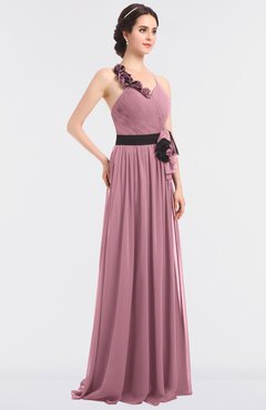 ColsBM Ivanna Rosebloom Elegant A-line Halter Sleeveless Floor Length Flower Bridesmaid Dresses