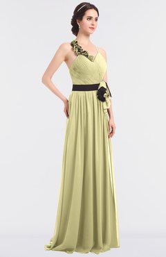 ColsBM Ivanna Soft Yellow Elegant A-line Halter Sleeveless Floor Length Flower Bridesmaid Dresses