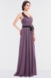 ColsBM Ivanna Valerian Elegant A-line Halter Sleeveless Floor Length Flower Bridesmaid Dresses