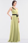 ColsBM Ivanna Wax Yellow Elegant A-line Halter Sleeveless Floor Length Flower Bridesmaid Dresses
